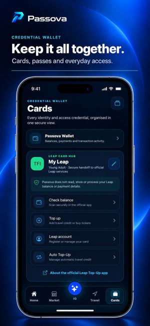 Passova app screenshot: Cards