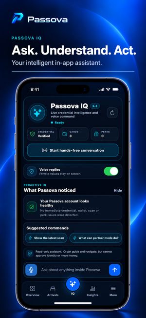 Passova app screenshot: Passova IQ