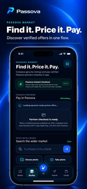 Passova app screenshot: Market